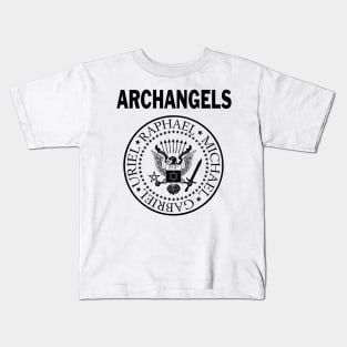 Archangels: Lesser Banishing Ritual of the Pentagram - Retro Punk Rock Parody (Variant) Kids T-Shirt
